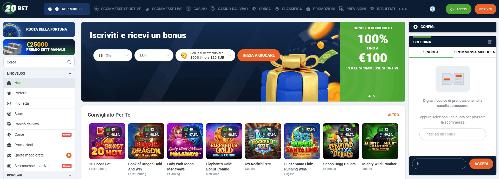 20bet app per scommesse e casinò